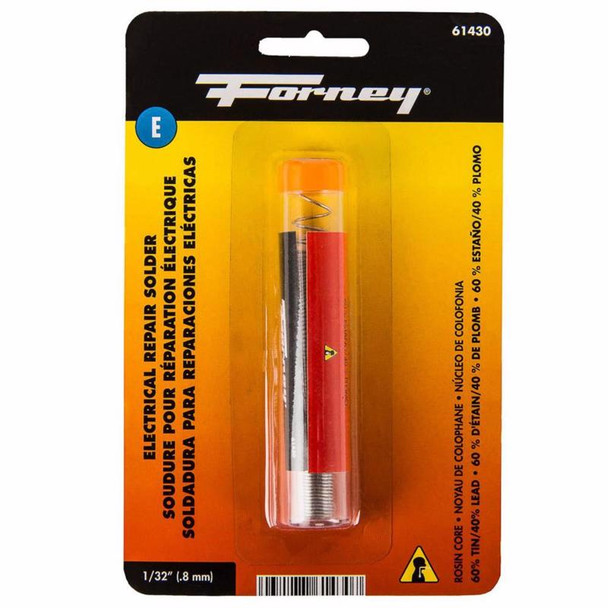 Forney RSN Cre Solder Wire 0.032 Inch Diameter, 60/40 Tin/Lead Rosin Core Solder for Electrical Projects