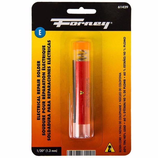 Forney RSN CRE Solder Wire 0.3 oz - 60/40 Tin/Lead Rosin Core Solder for Electrical Applications