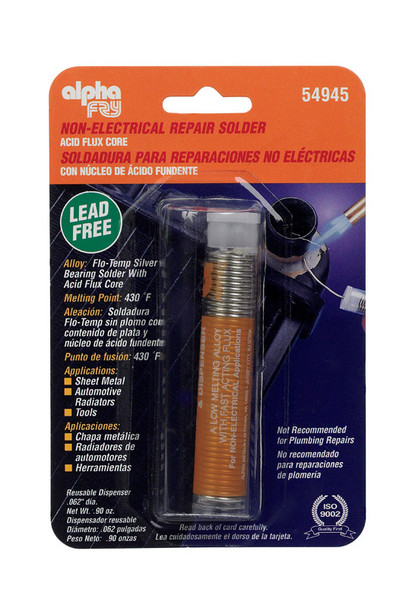 Alpha Fry Solder Flo-Temp .9 oz Flux Core Solder for Electronics and Repairs