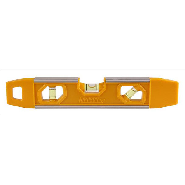Johnson Torpedo Level Aluminum 9-Inch with Magnetic Vials - Accurate and Durable for Construction and DIY Projects