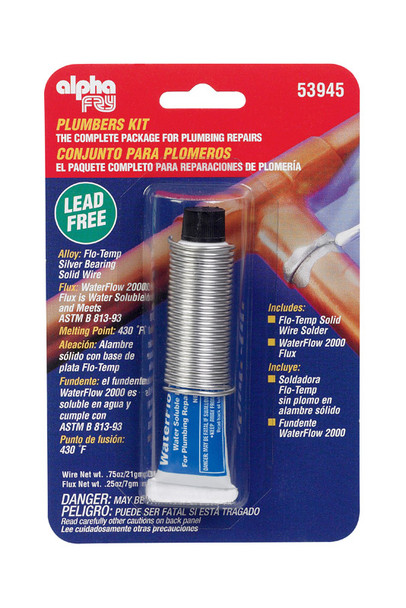 Alpha Fry Solder FLX PB Free, 0.75 oz - Lead-Free Silver-Bearing Alloy for Soldering