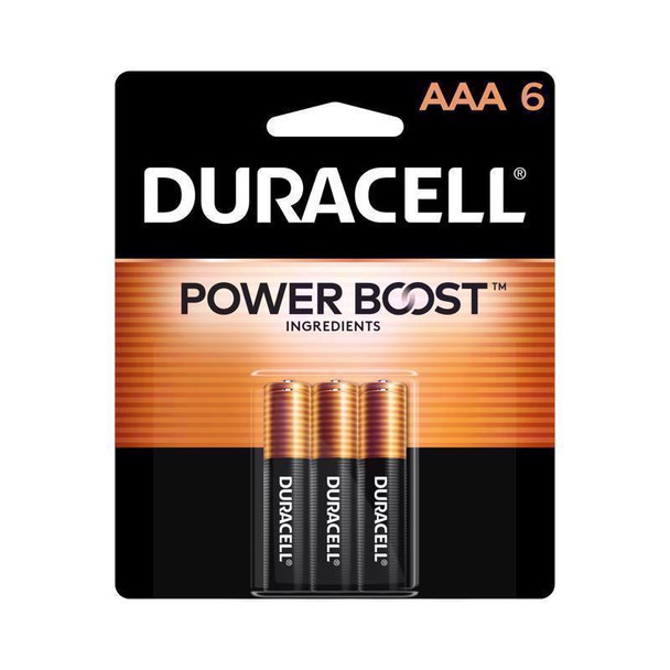 Duracell Coppertop AAA Batteries (6-Pack) - Reliable Alkaline Power for Household Devices