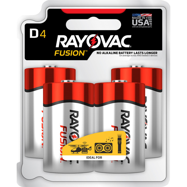 BATTERY D RAYO 4PK