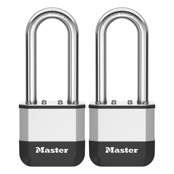 Master Lock Elite Laminated Steel Keyed-Alike Padlocks, 2-Pack, PK5KATLJHC
