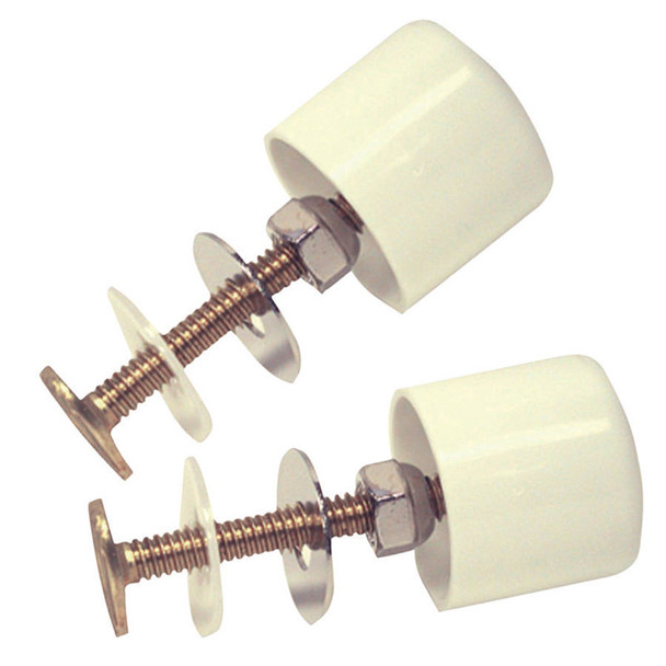 Danco 9D00088883 White Toilet Bolts and Caps, 2-Pack