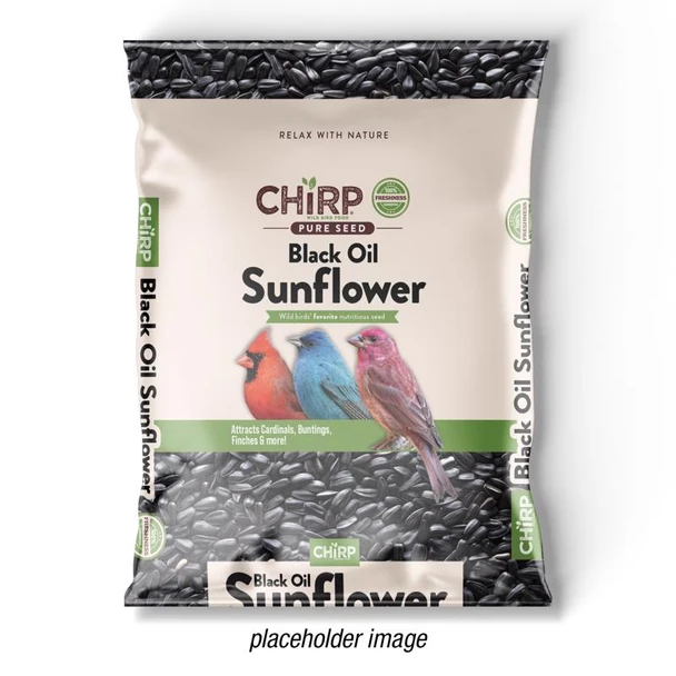 Chirp Black Oil Sunflower Seed Wild Bird Food, 20 lb Bag, CHIRPBOS20