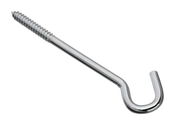 National Hardware N220-897 Zinc-Plated Steel Screw Hook, 3/8-Inch x 8-Inch