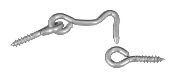National Hardware N117-853 Zinc-Plated Steel Hook and Eye, 1-1/2-Inch, 2-Pack