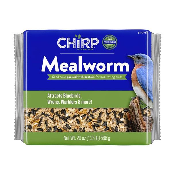 Chirp Mealworm Wild Bird Seed Cake, 20 oz, Part Number 17365