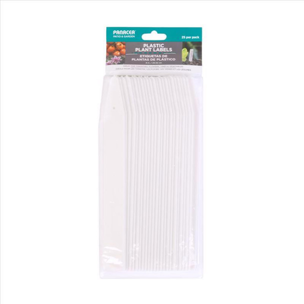 LABEL PLNT PLST WHT 25PK