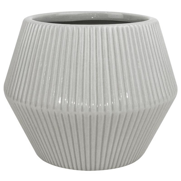 PLANTER RENA DARK GRY 8"