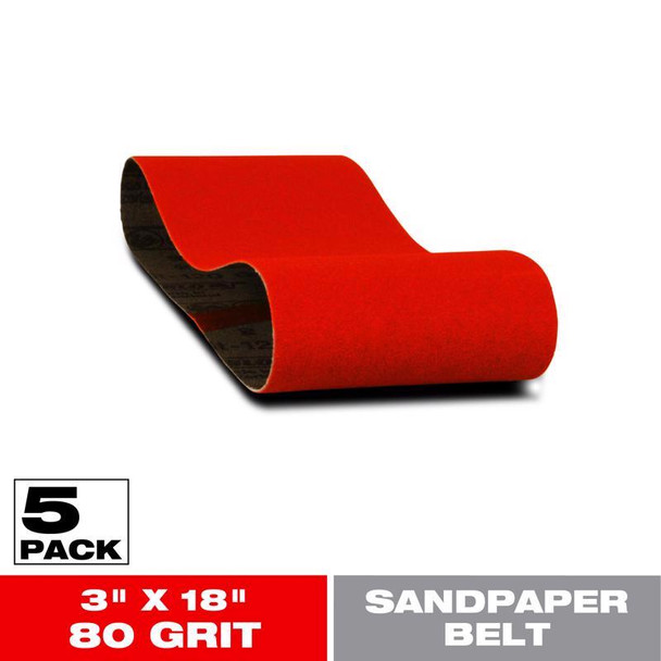 SANDING BELT 80G 3X18"