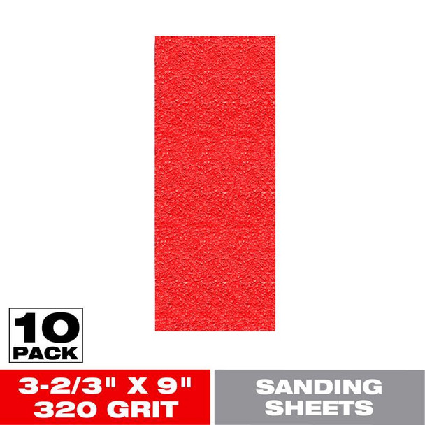 SANDNG SHEET 320GRT 10PK