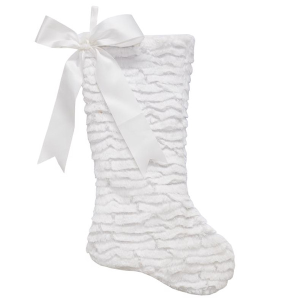 XMAS STCKNG PLY IVRY 20"