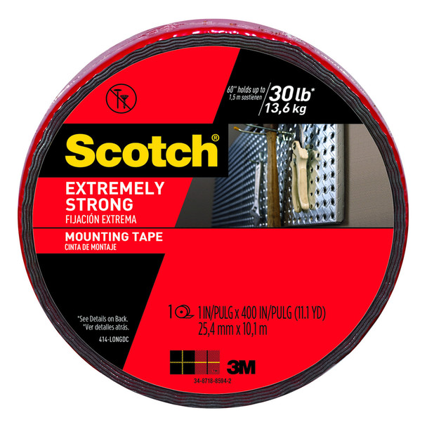 MOUNTING TAPE BLK 1X400"