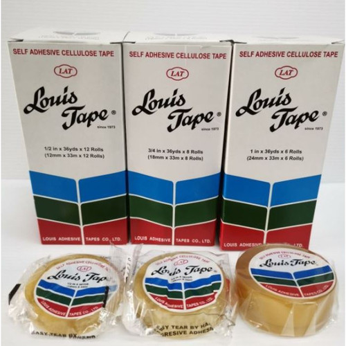 Louis Scotch Tape 12mm, 18mm, 24mm x 27M "For small dispenser coil"