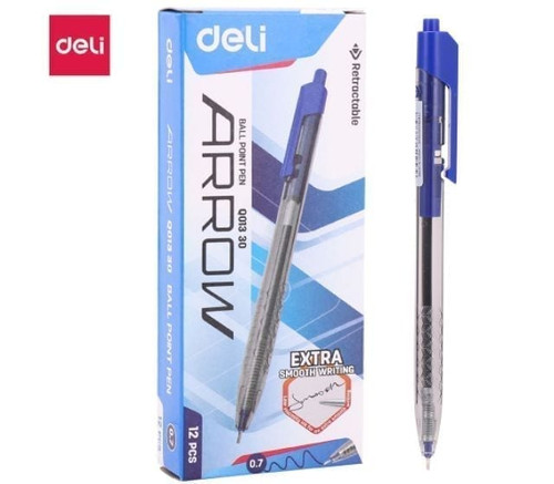 Deli Arrow Ball Point Pen 0.7mm (12s/Box)