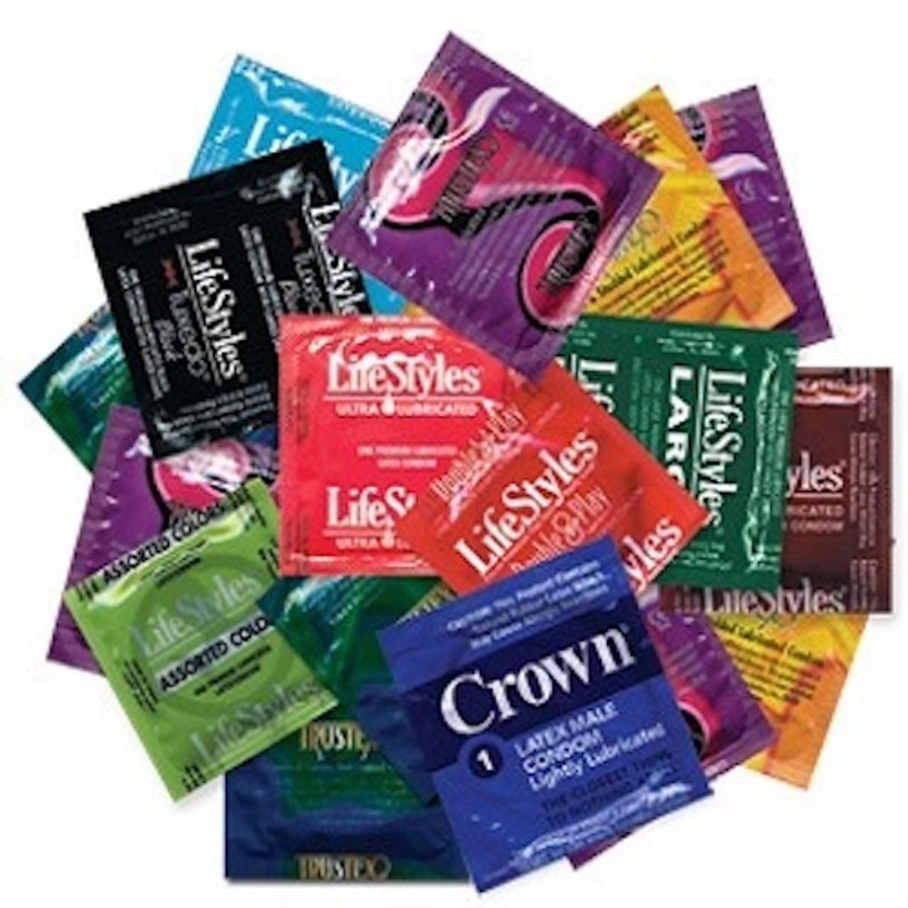 Large Sized Variety Condom Assortment Sampler 3495