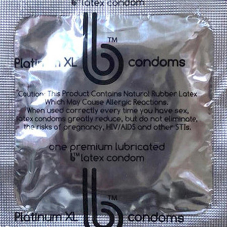 b Condoms XL Platinum Large Size