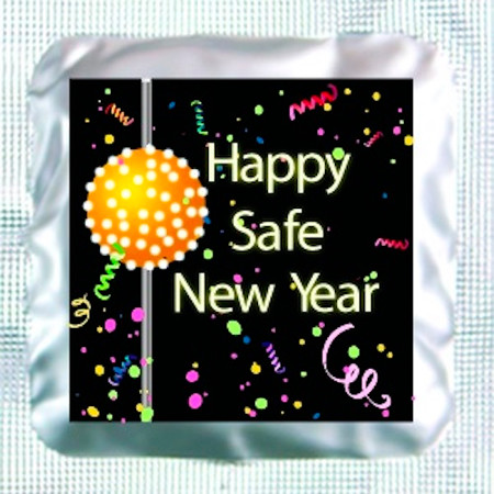 NEW YEARS Condoms "Happy Safe New Year" Lub Condoms