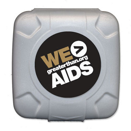 Greater Than AIDS Condom Pals   black/gold label