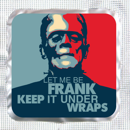 LABEL  Halloween"Let me be Frank Keep" 1 1/2" x 1 1/2"