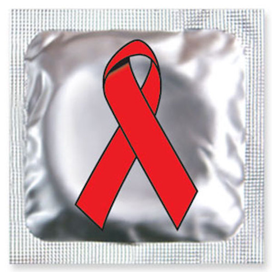 Red Ribbon AIDS Awareness Condoms