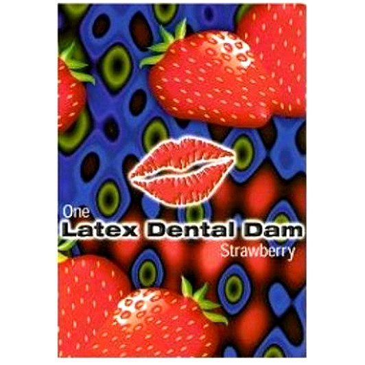 Latex Dental Dams   Strawberry Flavored