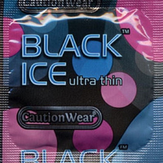 Caution Wear Black Ice Ultra Thin lub. condoms
