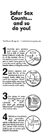 Safe Sex Counts how to use a condom folding insert for safer sex kits, condom pals, and other outreach