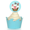 Pirate Cupcake Wrapper: Ship on Waves