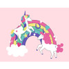 Dancing Unicorn On Rainbow Poster 46"x36"