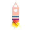 Space Valentine Rocketship Treat Boxes - Download