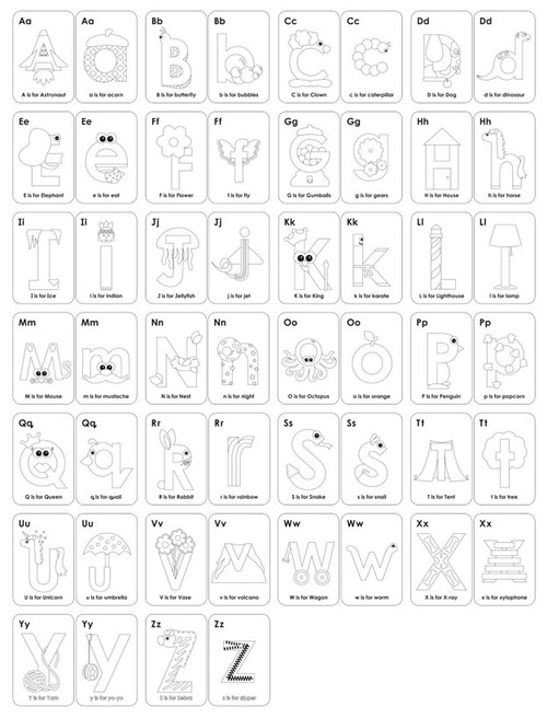 abc coloring pages
