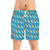 Men's Patterned Mid-Length Swim Shorts (Teal)