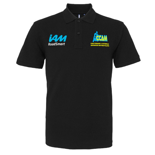 Cheltenham & Cotswold Advanced Motorcyclists SNR Black “I am Roadsmart” Polo Shirt