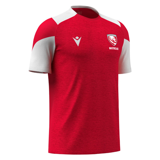 Gloucester Rugby Masterclass JNR Red/White Training T-Shirt