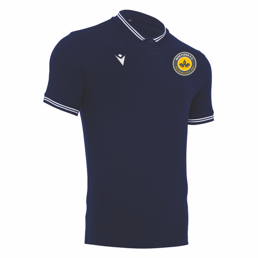 Mortimer FC SNR Navy Blue/White Cotton Polo Shirt