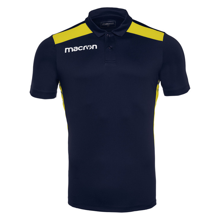 Folk Polo Shirt | Navy Blue/Yellow