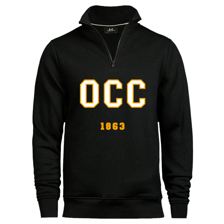 Ombersley CC SNR 1863 Black Leisure 1/4 Zip Sweatshirt