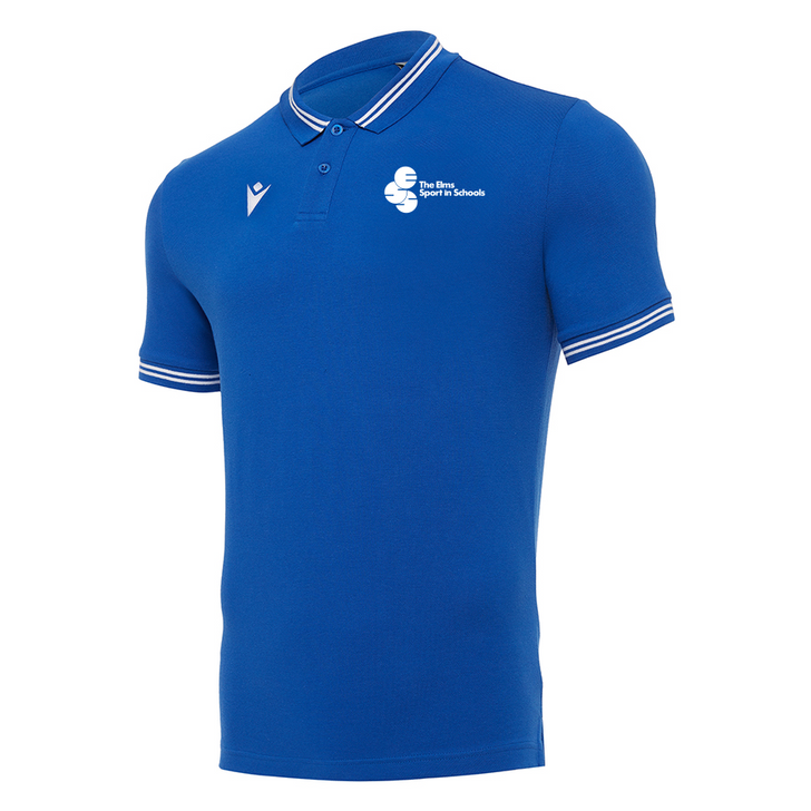 The Elms Sport in Schools SNR Royal Blue/White Polo Shirt