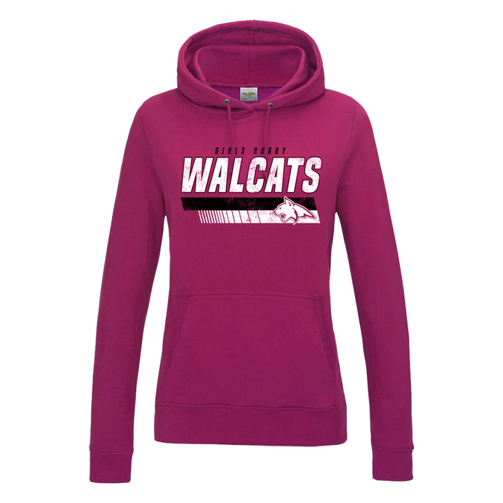 Walcats Girls Rugby SNR #SUPPORTMYCLUB Womens Pink Hoodie