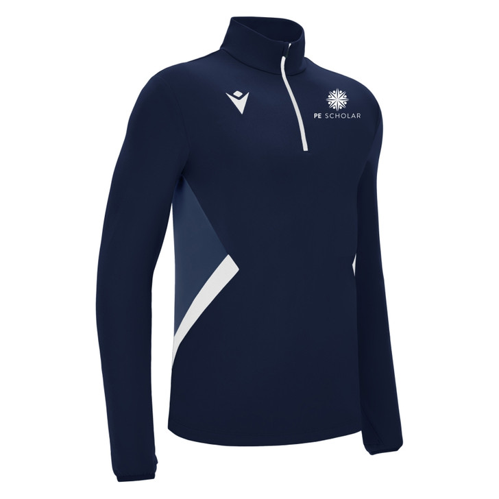 PE Scholar JNR Navy Blue/White ¼ Zip Top