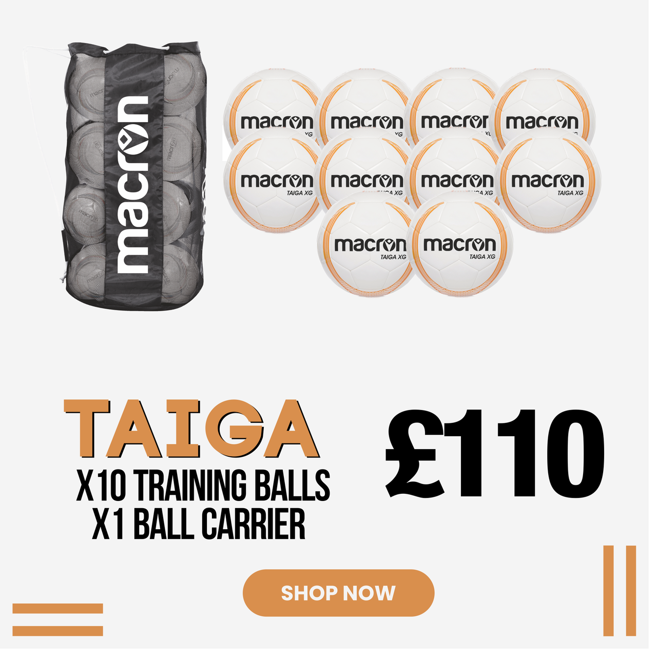 Macron Taiga Footballs with carrier