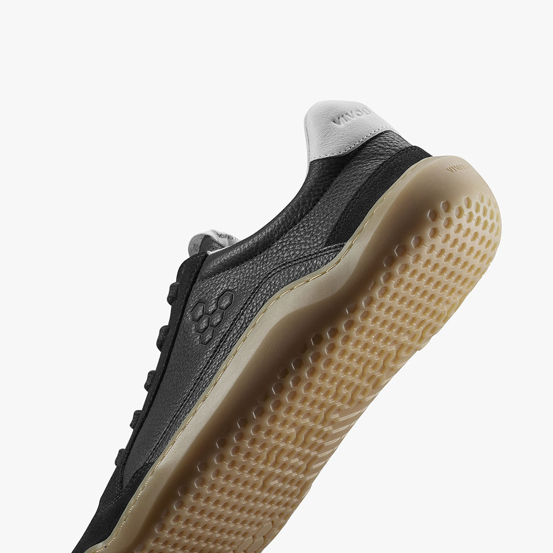 Gobi II Sneaker Premium Leather Men Raven - Barefoot & More