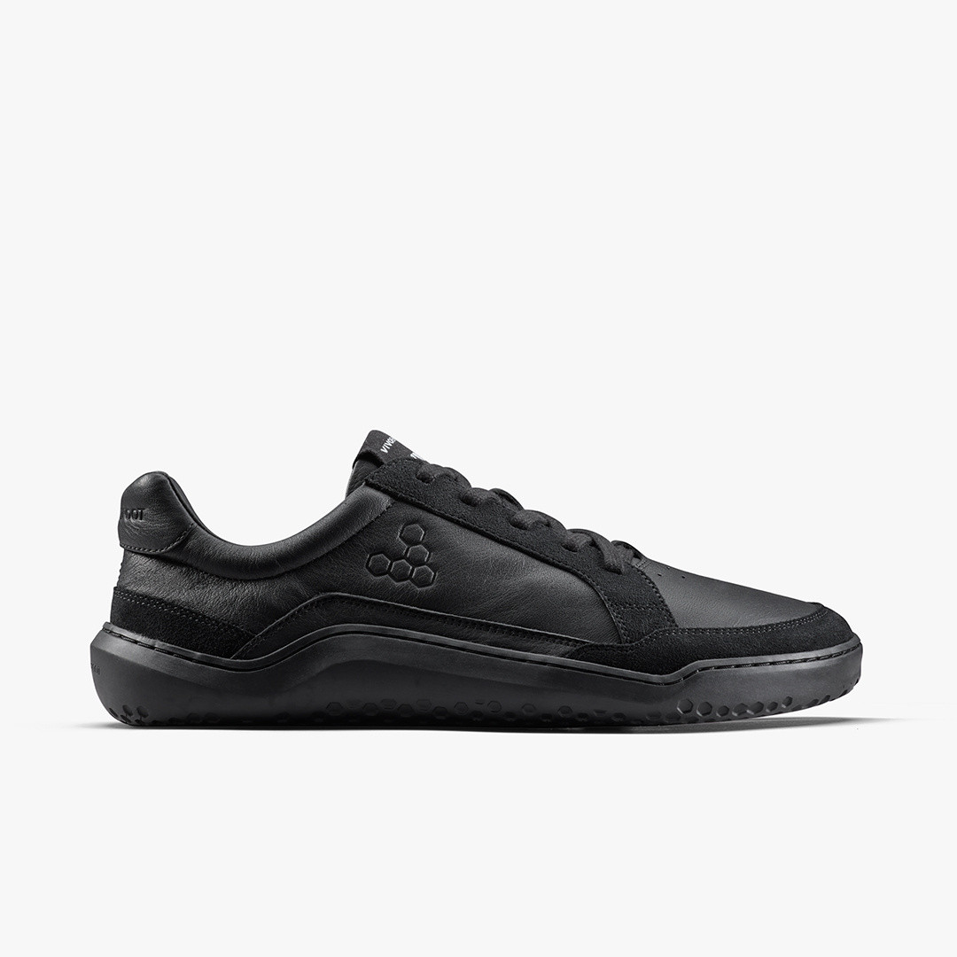 Gobi II Sneaker Premium Leather Men Raven - Barefoot & More