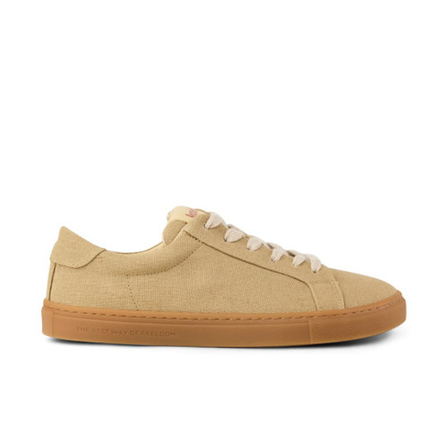 Koel Hazel Canvas vegan barefoot sneaker in taupe