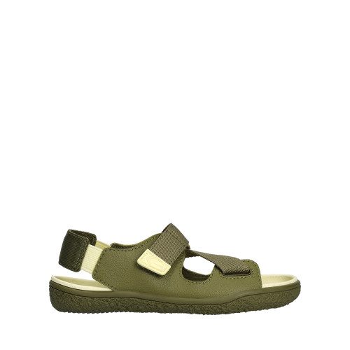 Groundies Twig Kids Khaki/Yellow barefoot sandaal kind