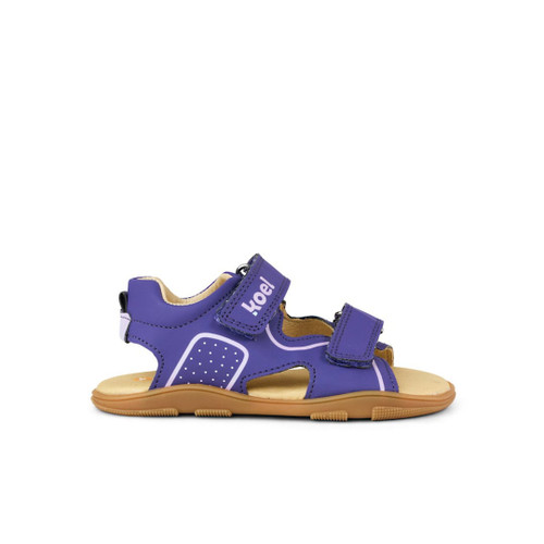 Koel Ova Leather Purple barefoot sandaal kind