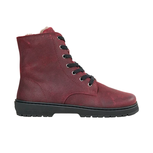 Koel Galyon Wool Bordo barefoot winterlaars dames